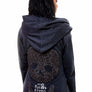 Ladies Black Skull Cardigan